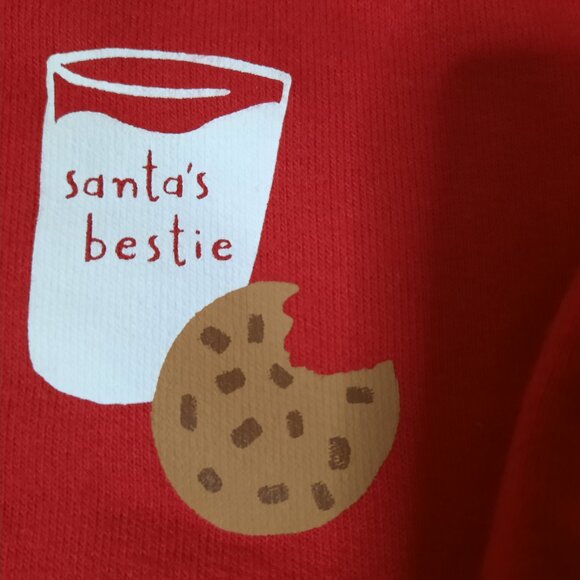 Carter's Christmas Baby Outfit, Santas Bestie, Cookies Milk, Pants Shirt 3-6, LN - Picture 4 of 11